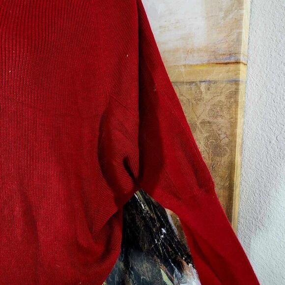 NEW with defects MICHAEL L STARS sweater color maroon size S. - Picture 7 of 10